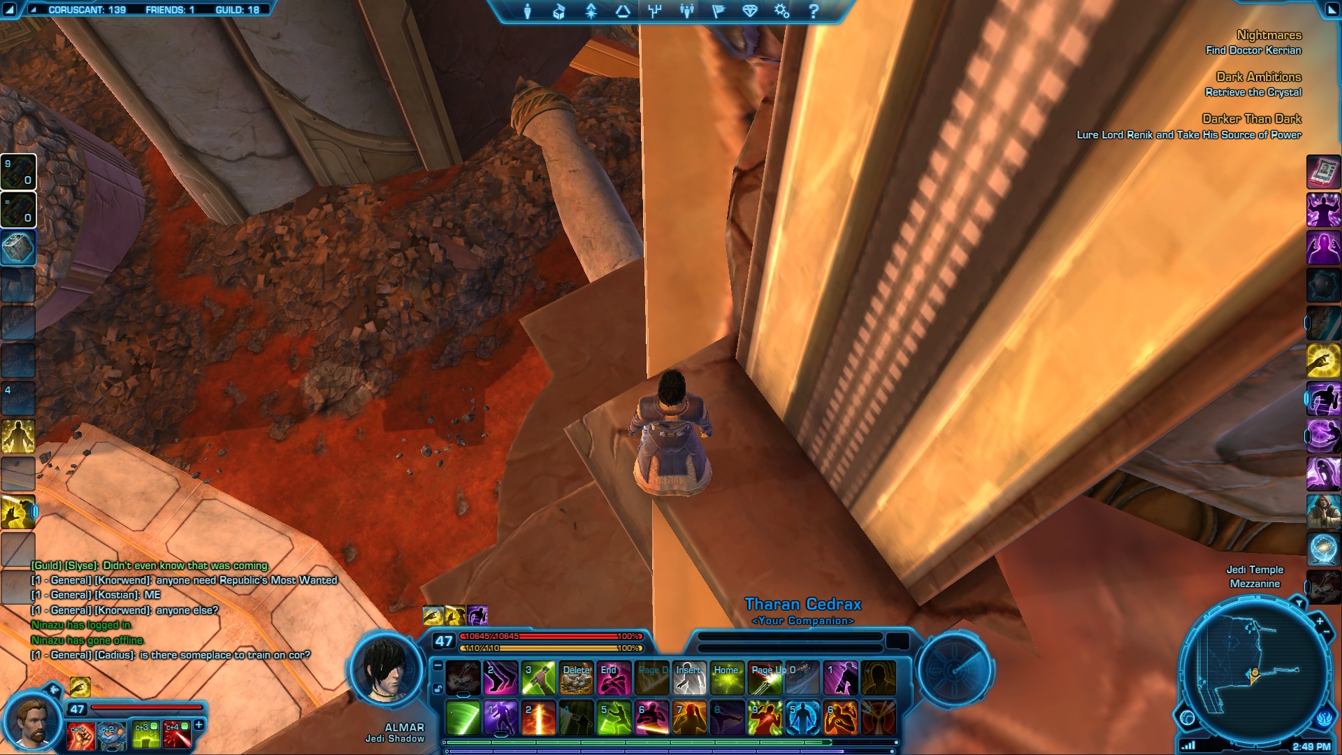 Drop down to the Coruscant Strength Datacron